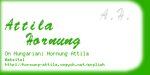 attila hornung business card
